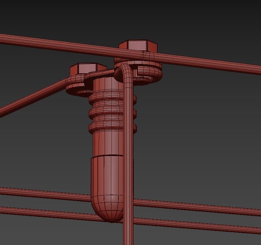 Quasar Universe Square Triple Suspension Lamp 1250 mm 3D model_3