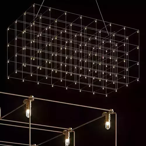Quasar Universe Square Triple Suspension Lamp 1250 mm