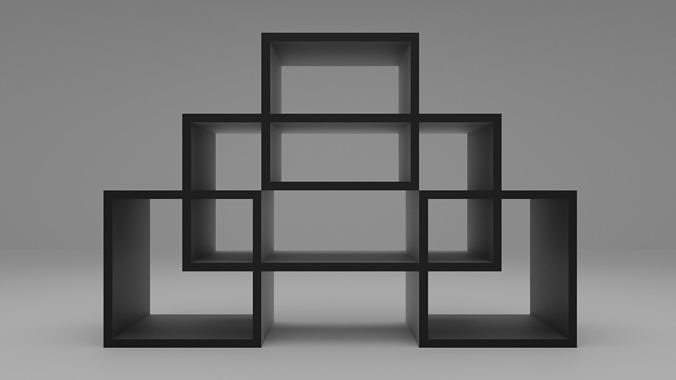 shelf shelve 3D model Low-poly 3D model