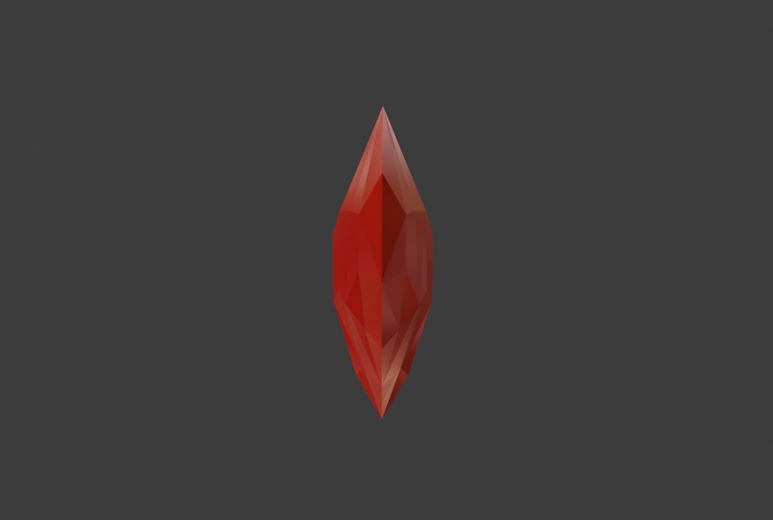 Low poly heart polygonal Low-poly 3D model_3