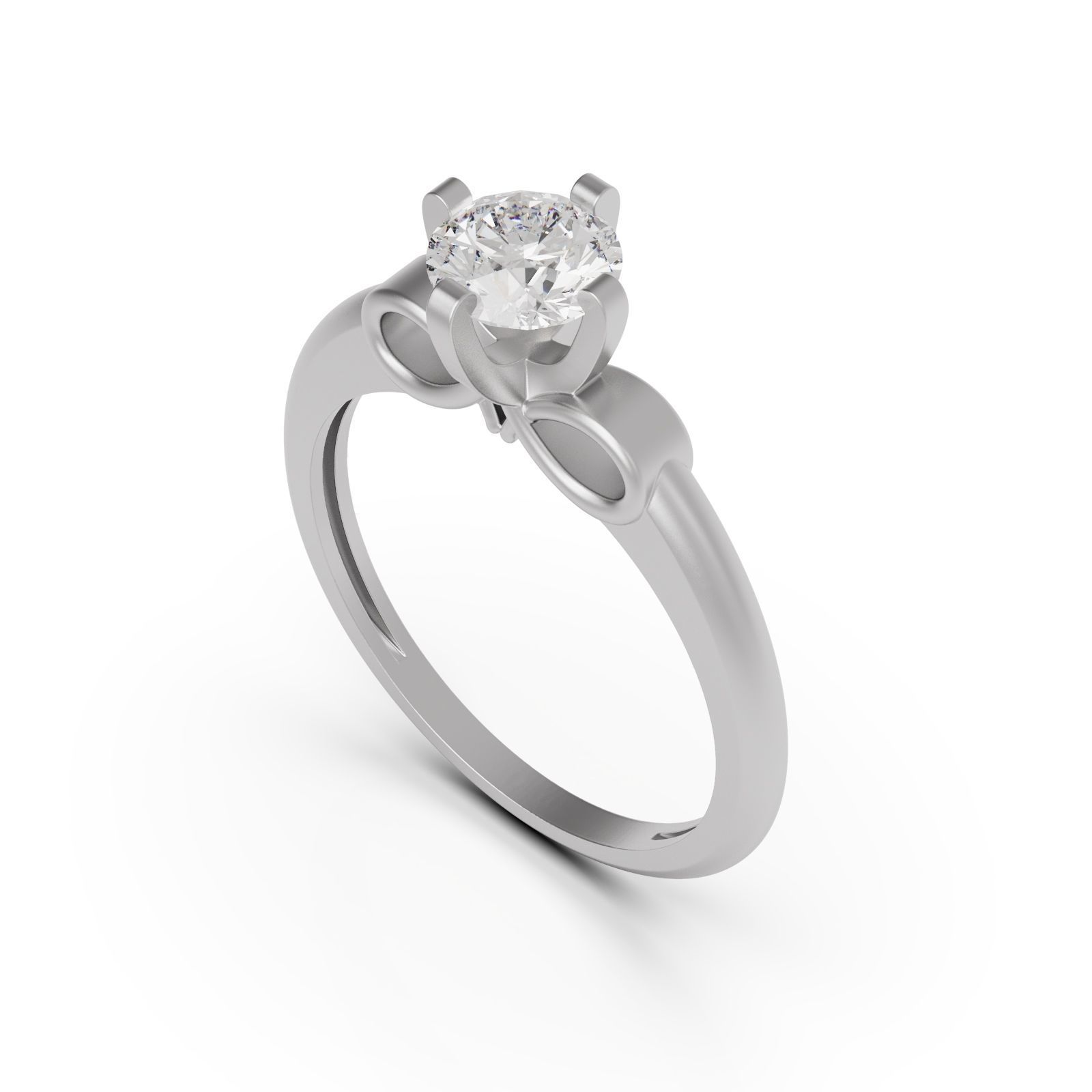 Solitaire ring H 3D print model_6
