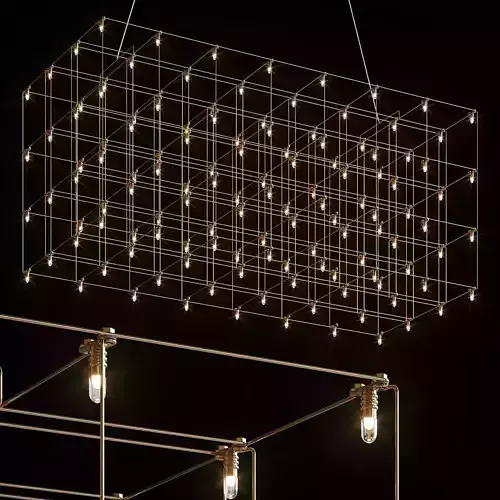 Quasar Universe Square Triple Suspension Lamp 875 mm