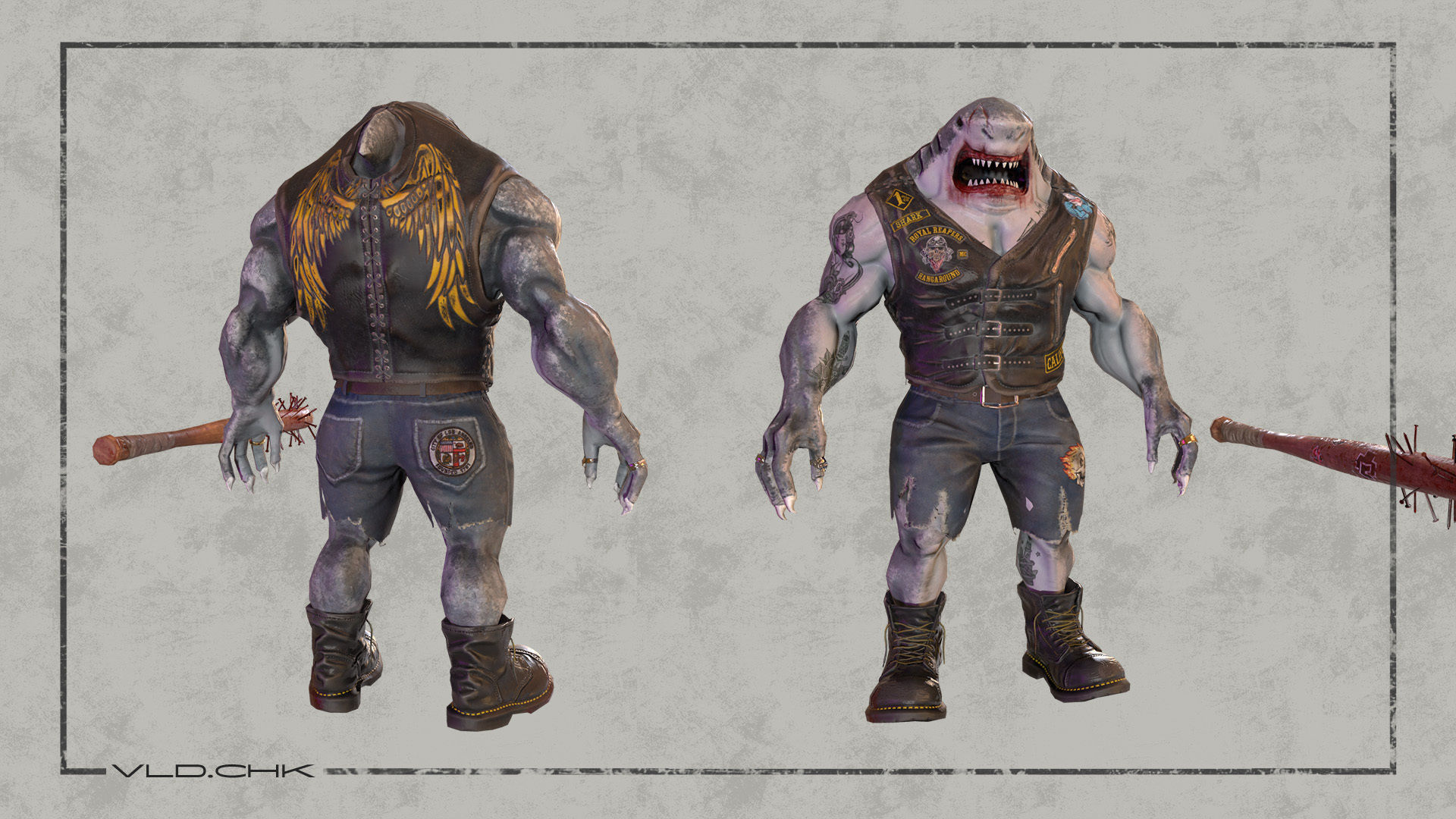 SharkBiker unreal engine unity Low-poly 3D model_1