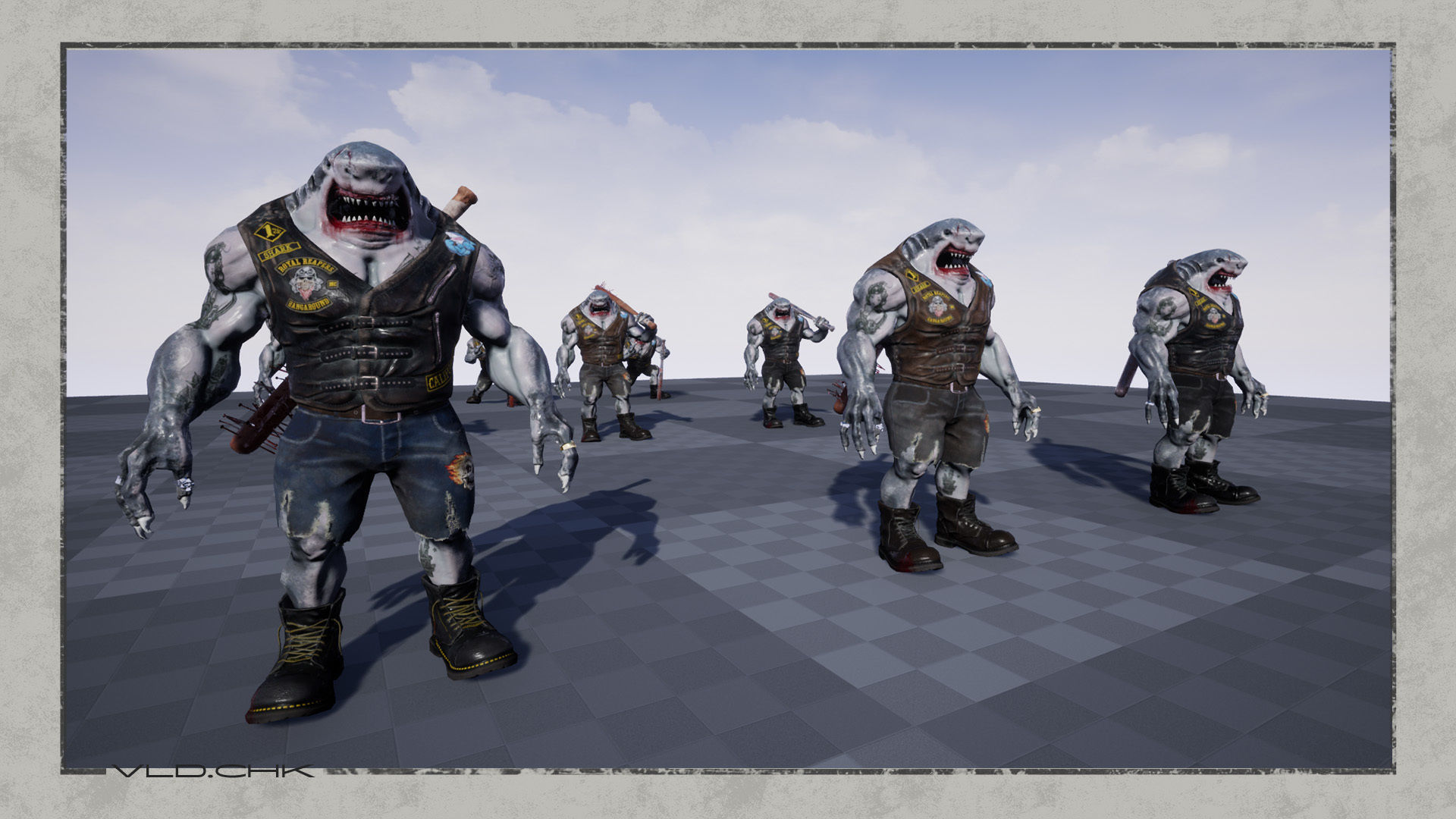 SharkBiker unreal engine unity Low-poly 3D model_9