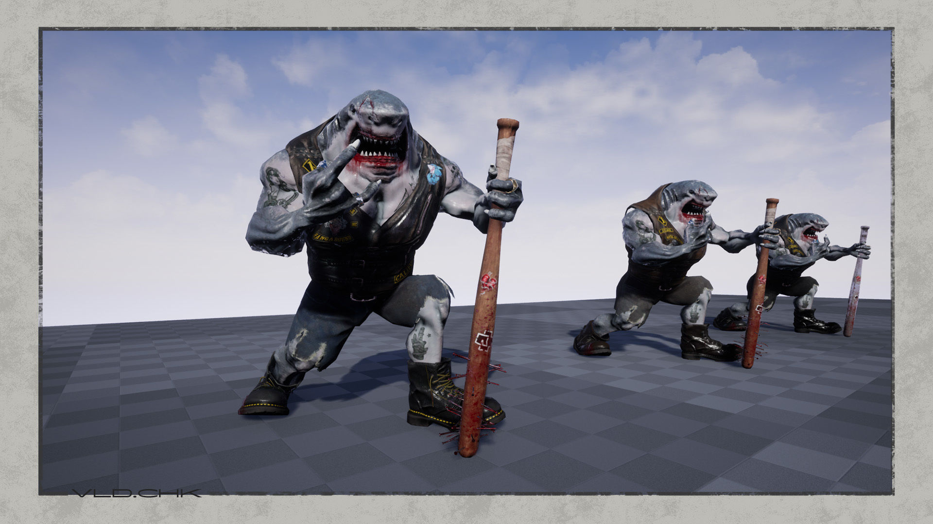 SharkBiker unreal engine unity Low-poly 3D model_11