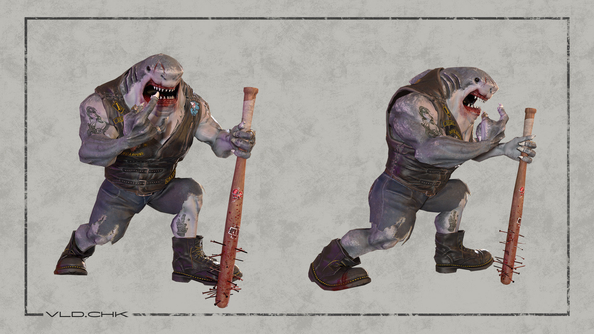 SharkBiker unreal engine unity Low-poly 3D model_6