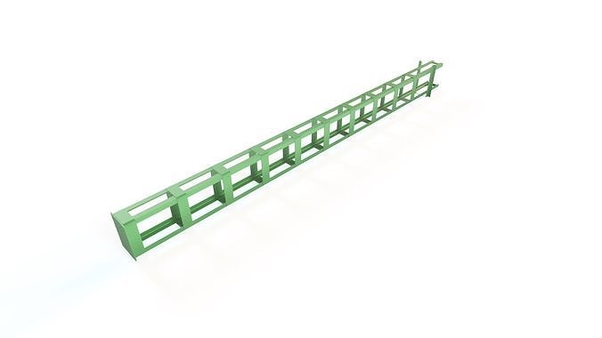 STEEL FACTORY COLUMN Low-poly 3D model