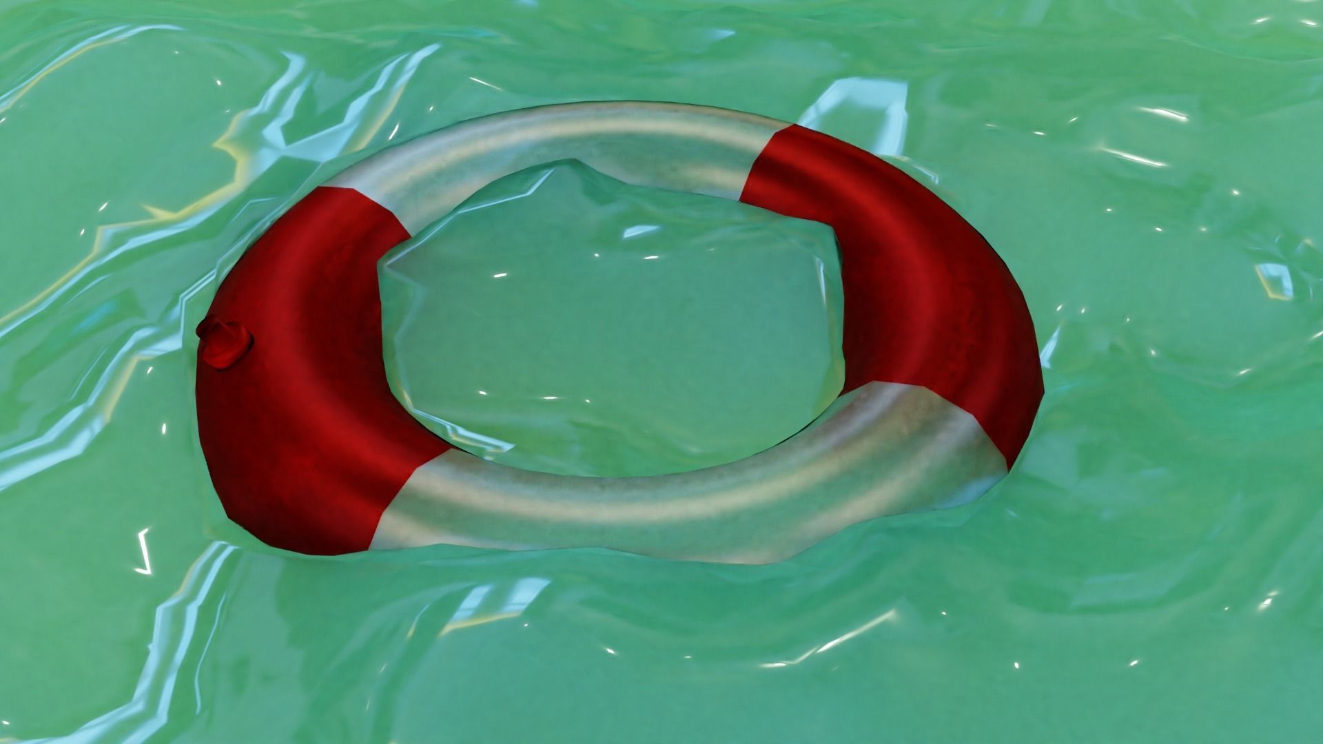 inflatable circle Free low-poly 3D model_2