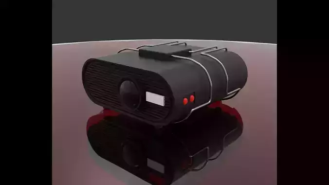Projector portable radio with wires