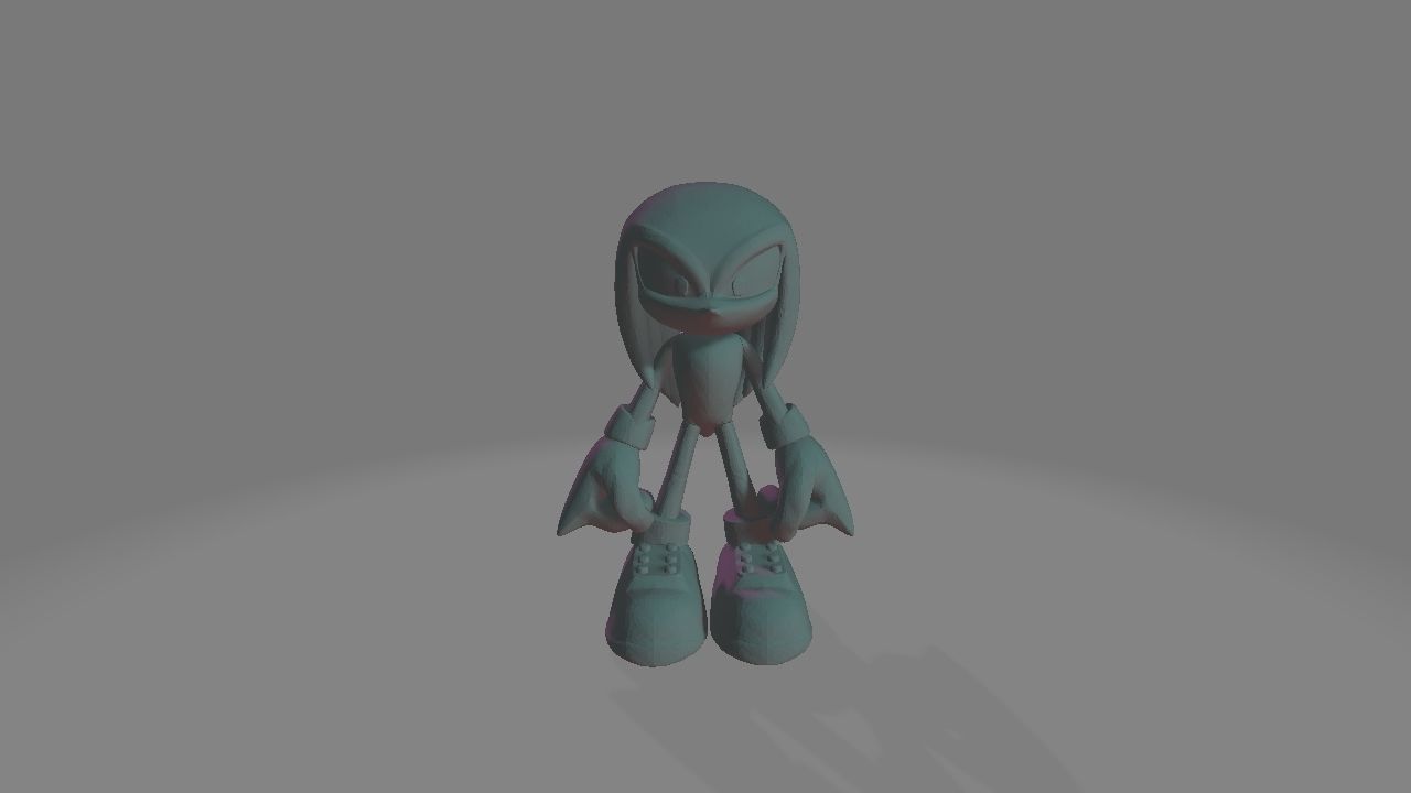 Knuckles sonic hedgehog 3D print model_1