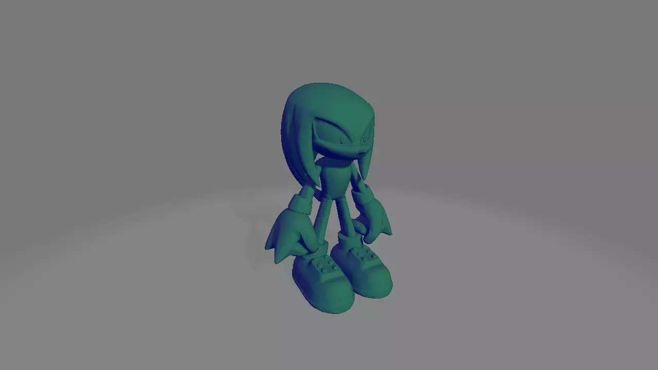 Knuckles sonic hedgehog 3D print model_0