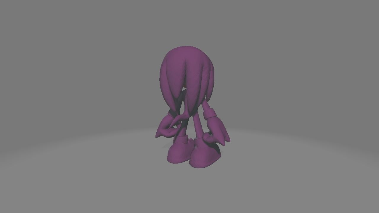 Knuckles sonic hedgehog 3D print model_2