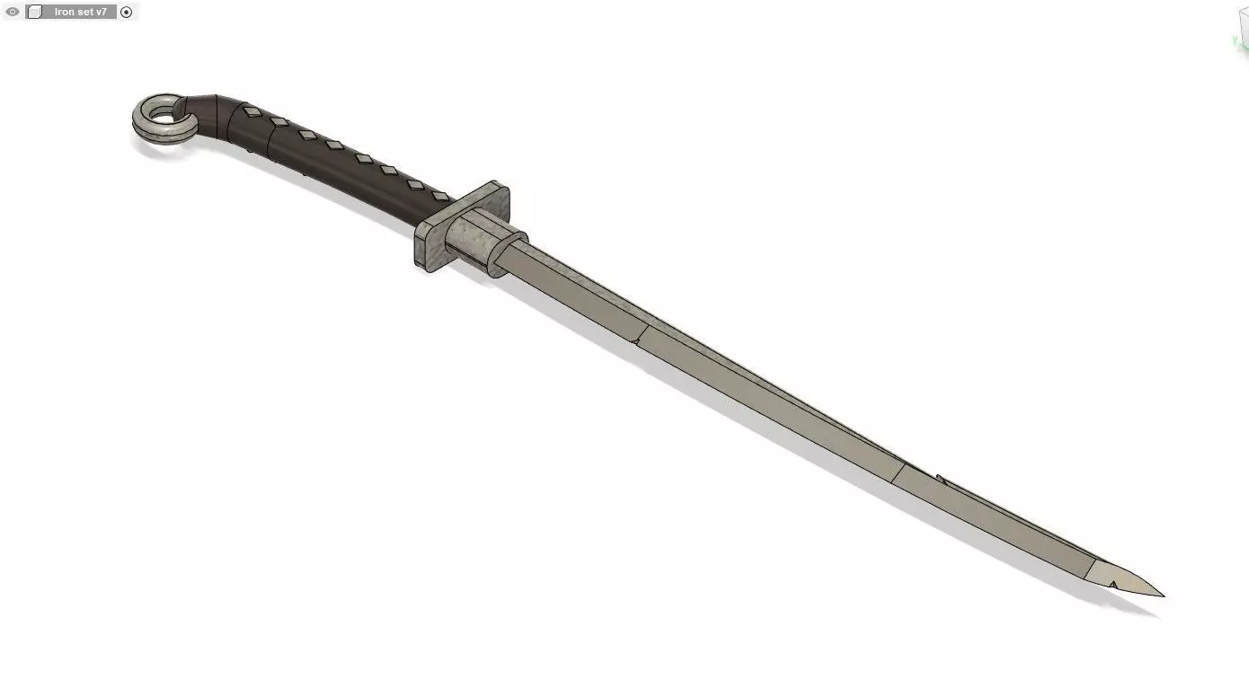 Iron Curved GreatSword 3D print model_0