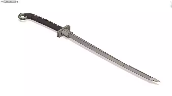 Iron Curved GreatSword 3D print model