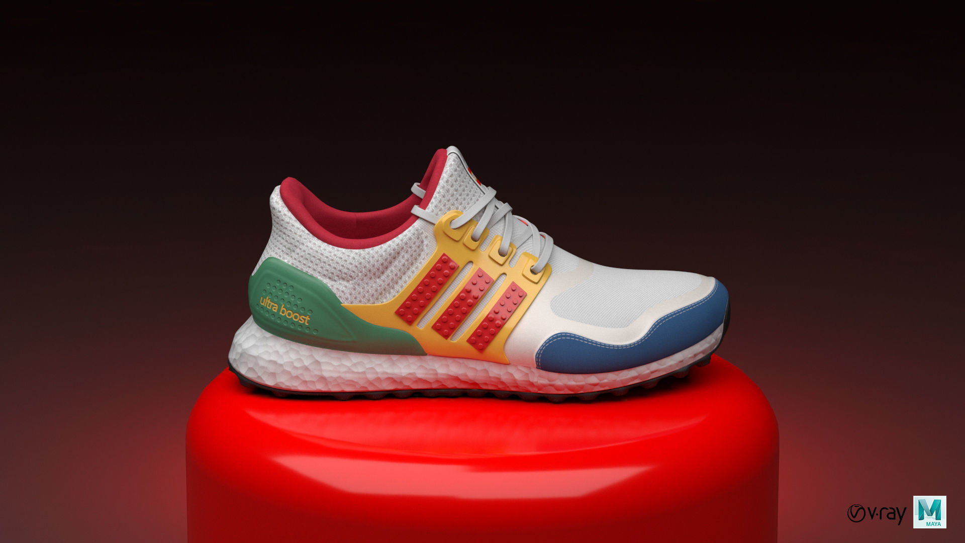 ADIDAS ULTRABOOST X LEGO 3D model_11