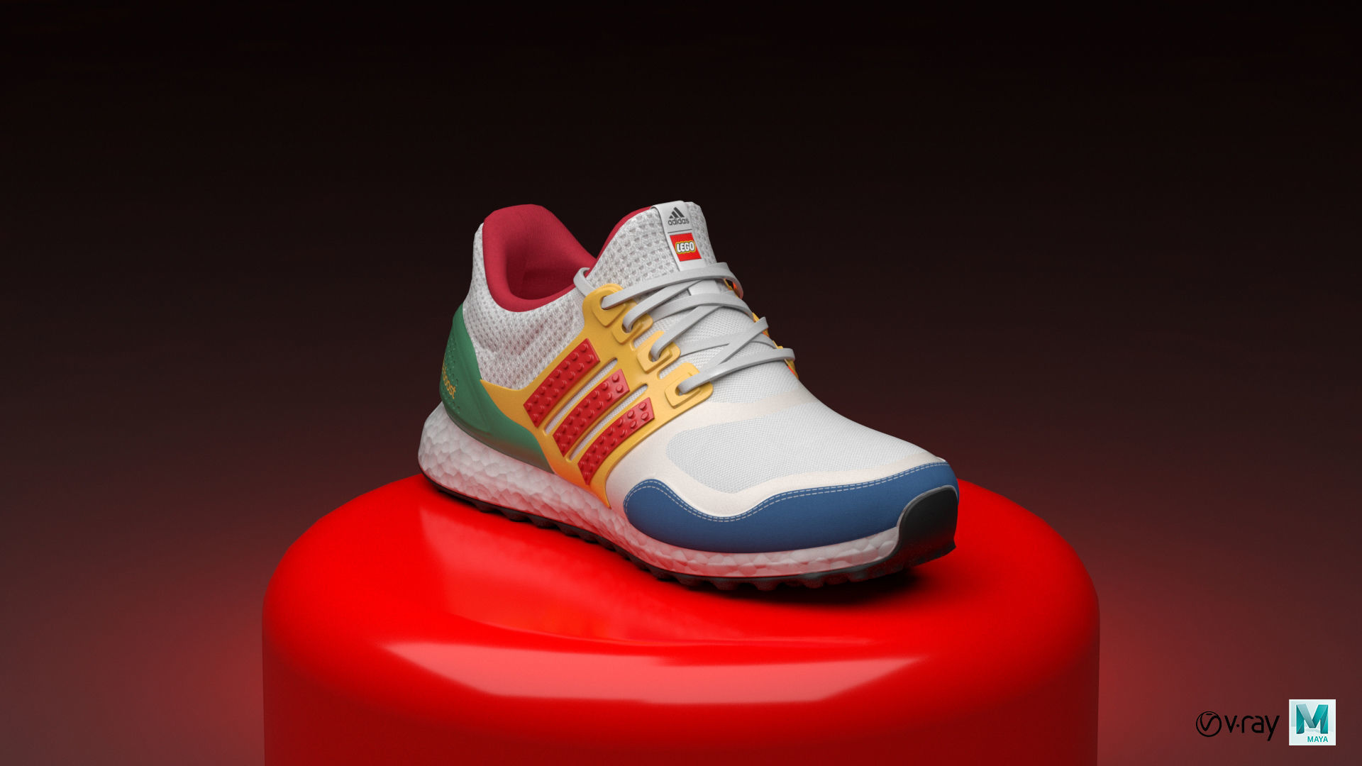ADIDAS ULTRABOOST X LEGO 3D model_2