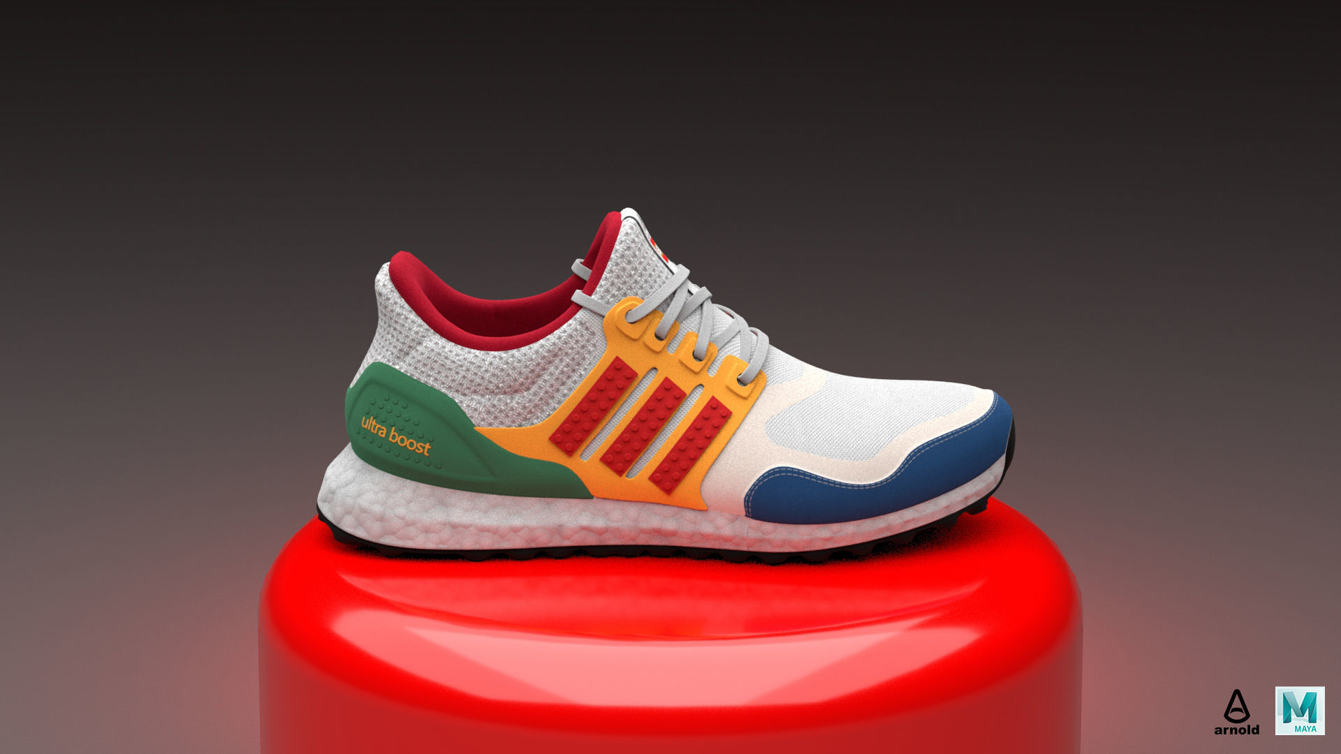 ADIDAS ULTRABOOST X LEGO 3D model_12