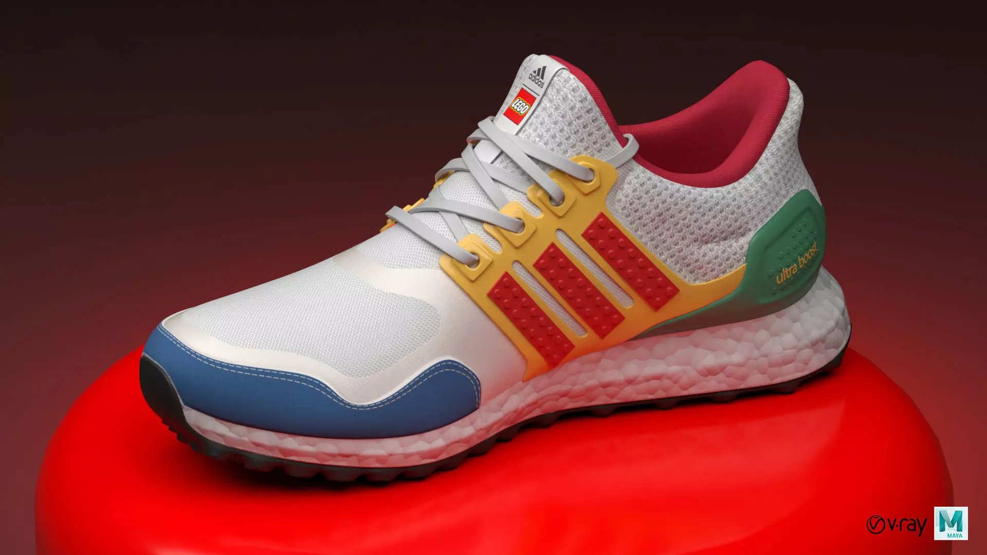 ADIDAS ULTRABOOST X LEGO 3D model_0