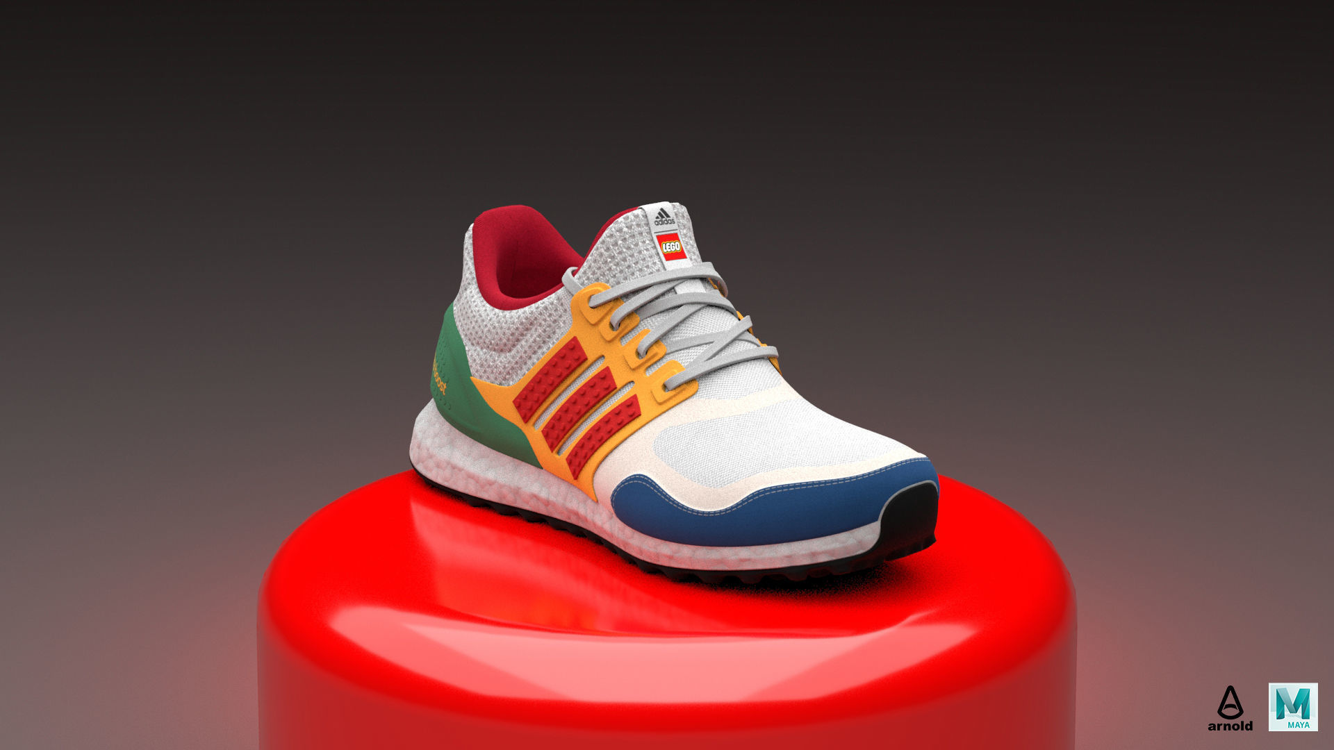 ADIDAS ULTRABOOST X LEGO 3D model_3