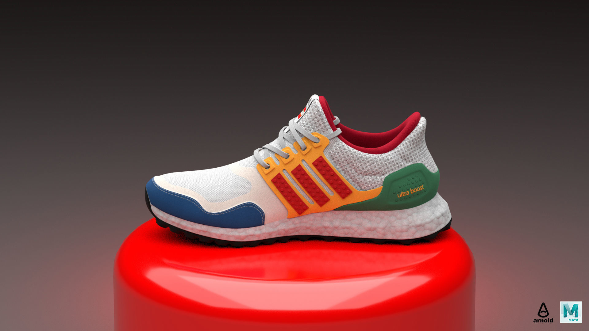 ADIDAS ULTRABOOST X LEGO 3D model_9