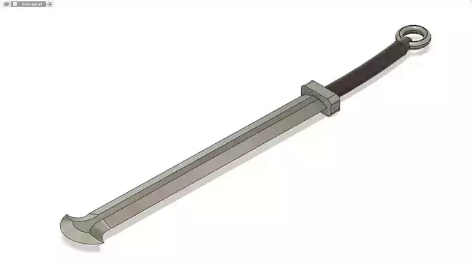 The HeadCleaver anime sword 3D print model