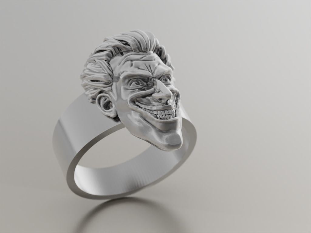 Ring Joker Face 3D print model_8