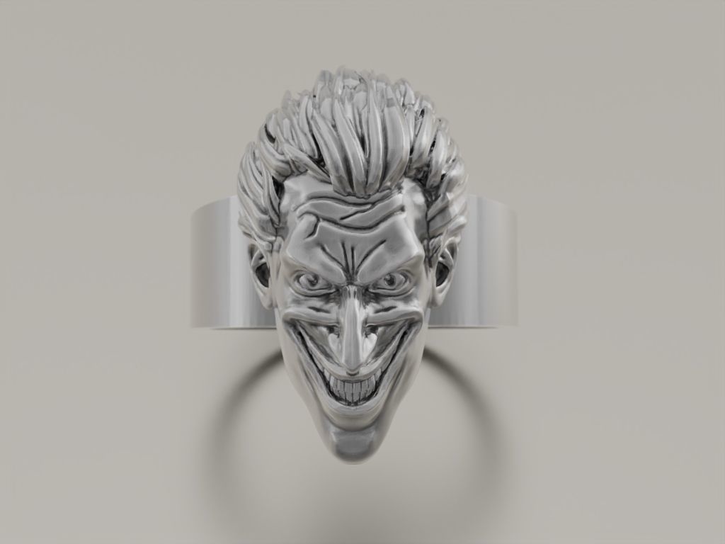 Ring Joker Face 3D print model_0
