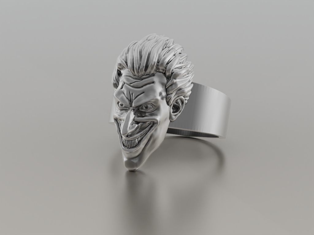 Ring Joker Face 3D print model_1