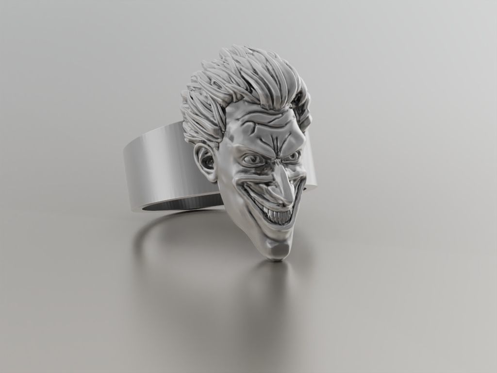 Ring Joker Face 3D print model_3