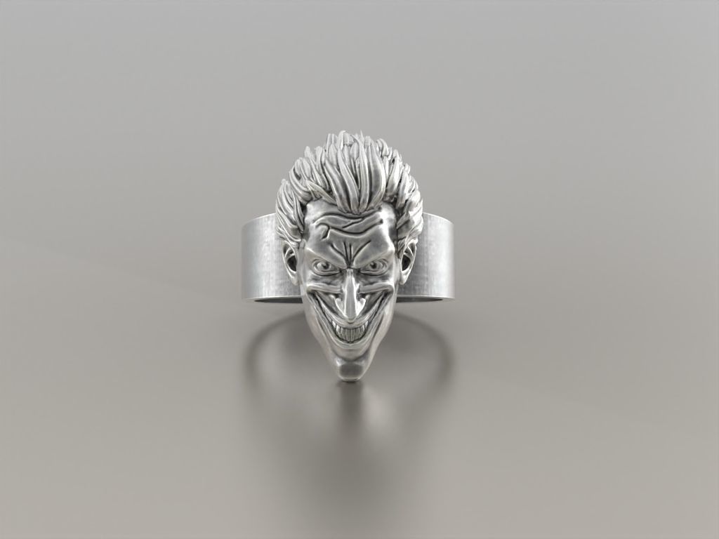 Ring Joker Face 3D print model_4