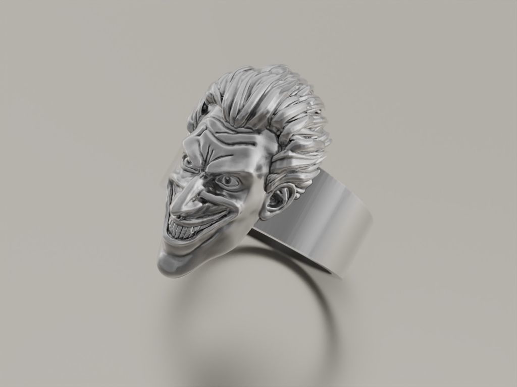 Ring Joker Face 3D print model_5