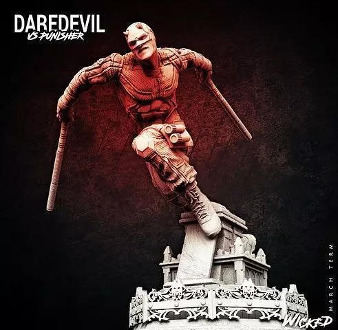 Wicked Marvel Netflix Daredevil Sculpture 3D print model_0