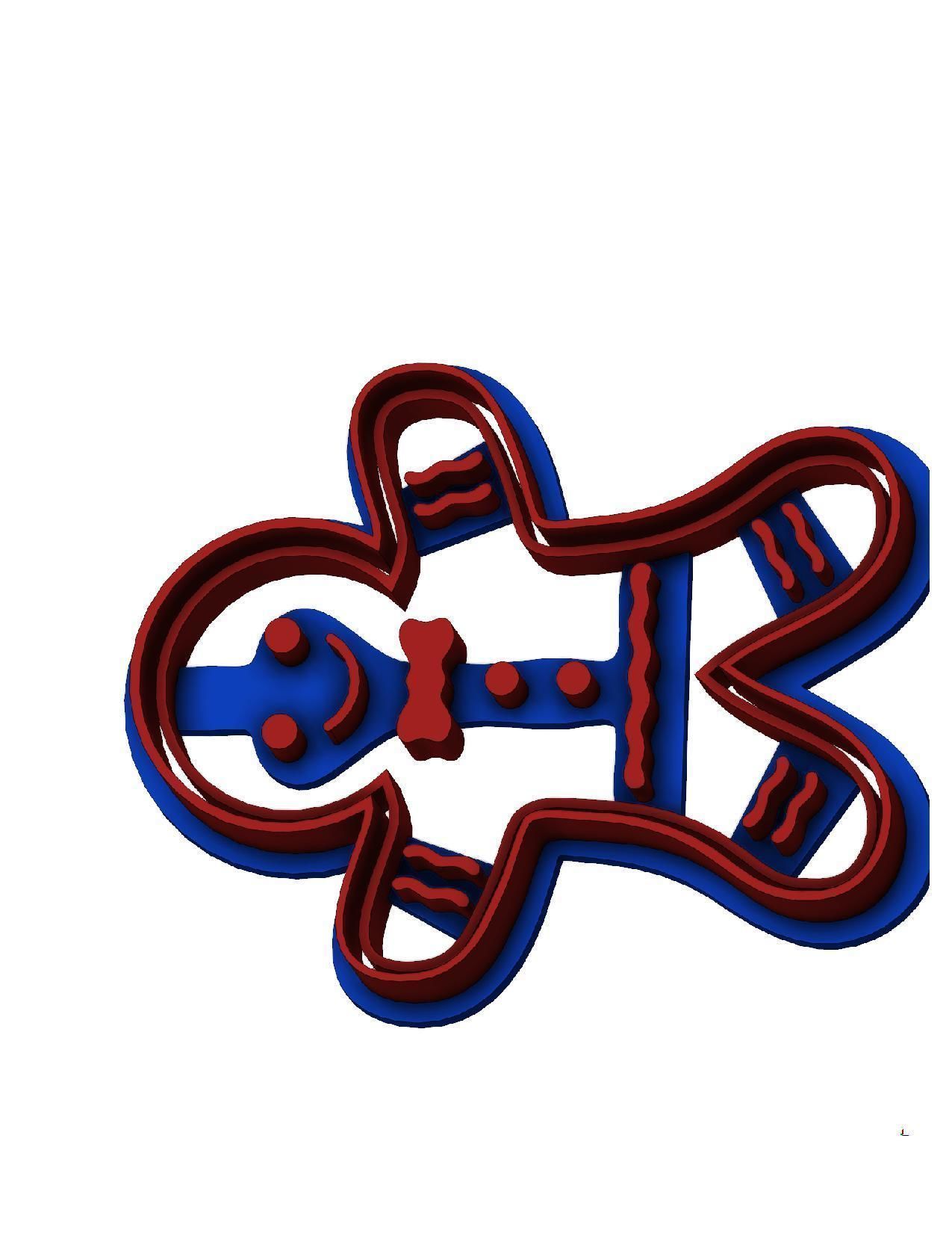 Christmas and Gingerbread cookie stamps and cutters 3D print model_14