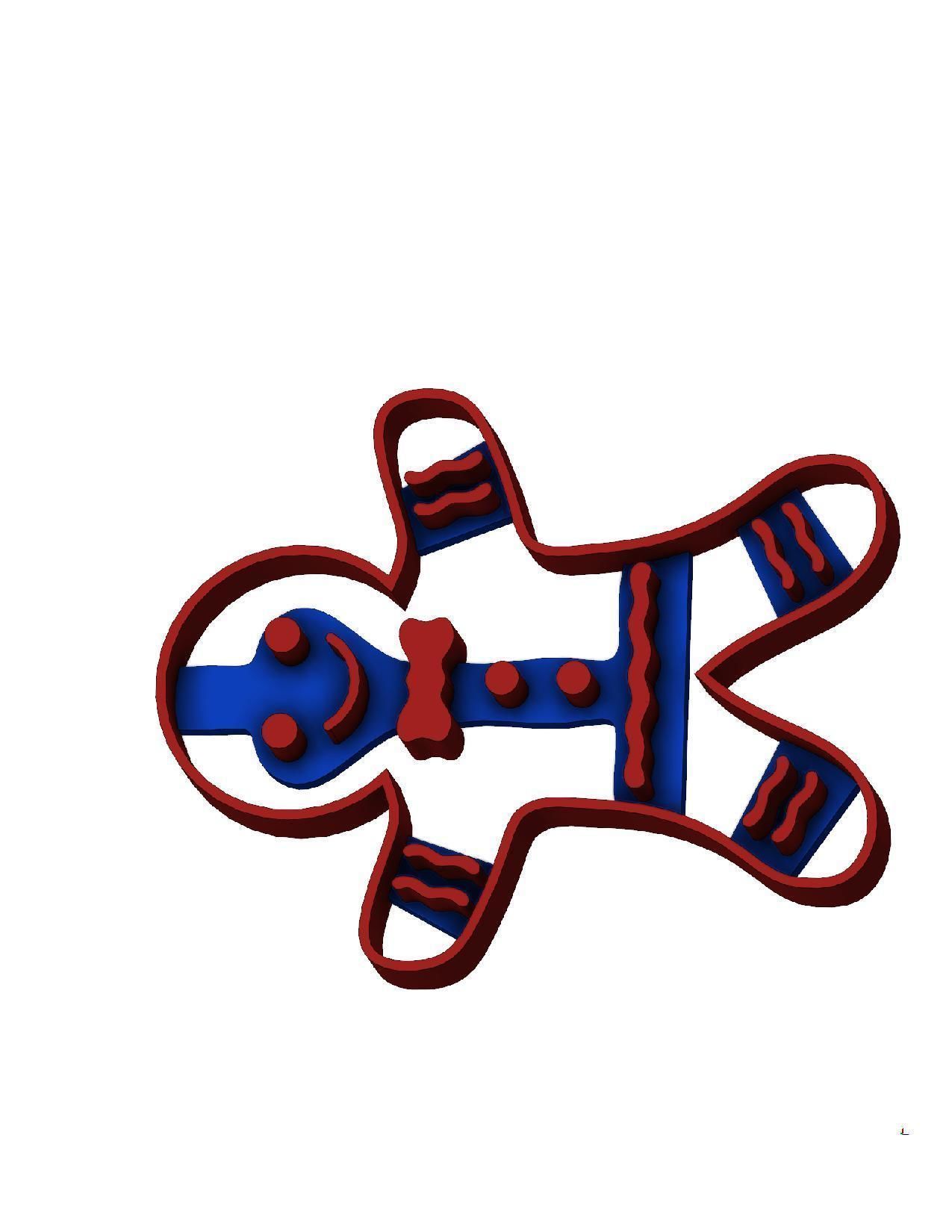 Christmas and Gingerbread cookie stamps and cutters 3D print model_12