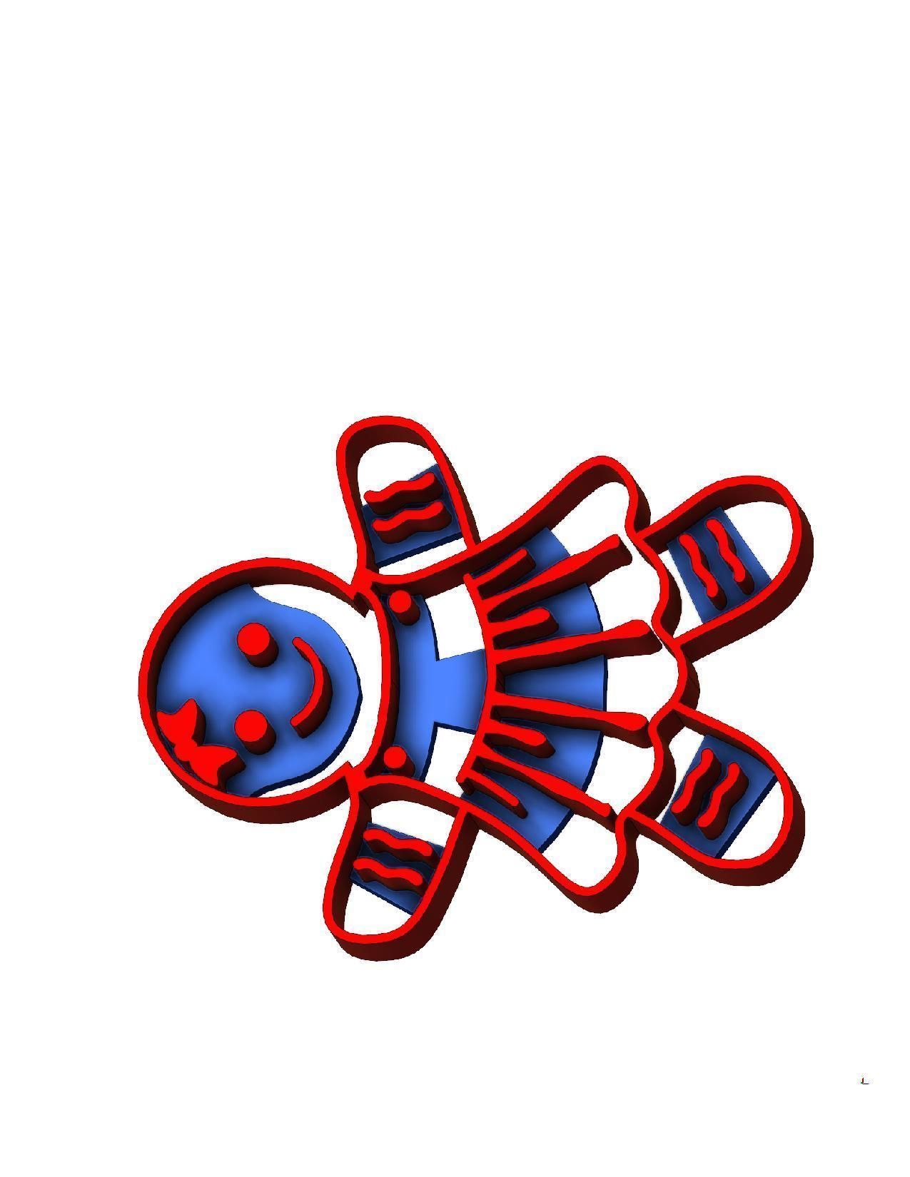 Christmas and Gingerbread cookie stamps and cutters 3D print model_9