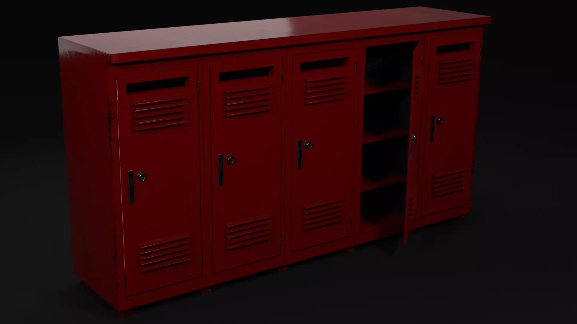 3D STYLIZED LOCKER MODEL CGI Low-poly 3D model_0