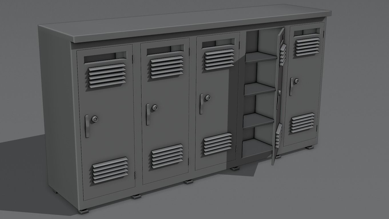 3D STYLIZED LOCKER MODEL CGI Low-poly 3D model_1
