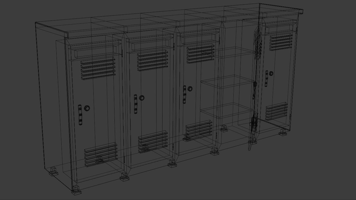 3D STYLIZED LOCKER MODEL CGI Low-poly 3D model_2