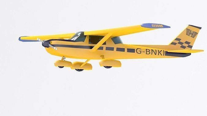 Cessna 152  Low-poly 3D model