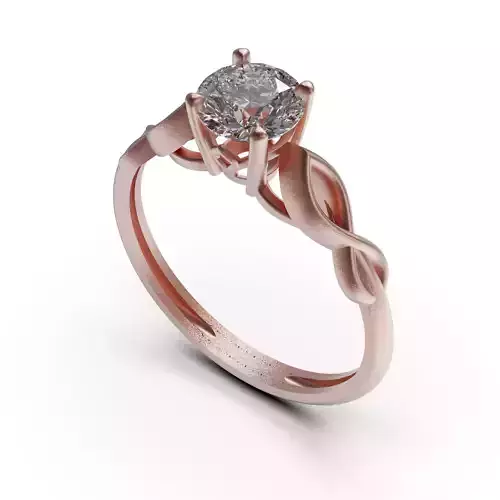 solitiare engagement ring in rose gold