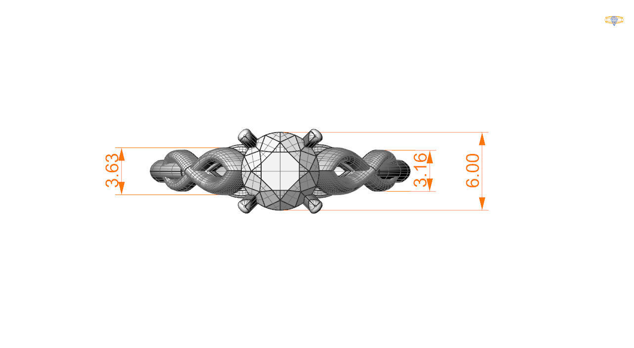 solitiare engagement ring in rose gold 3D print model_12