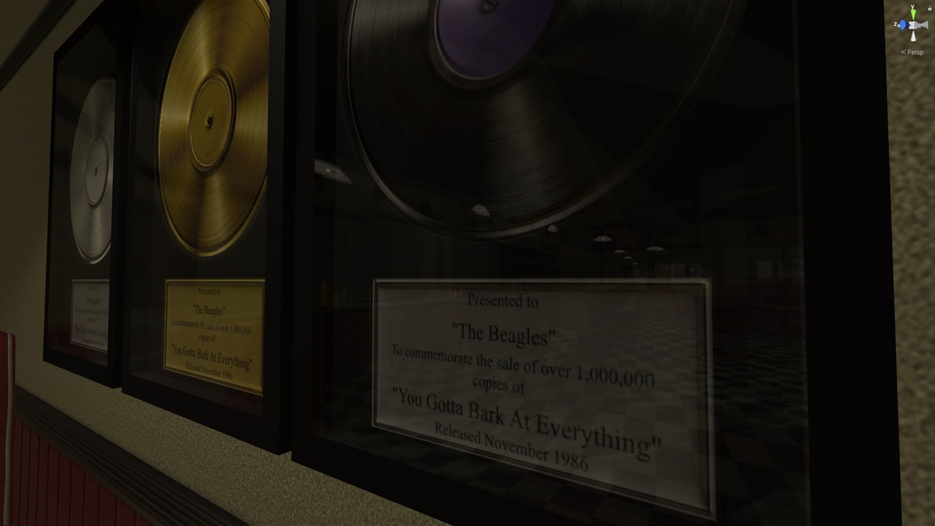 Gold and Platinum Record Low-poly 3D model_5