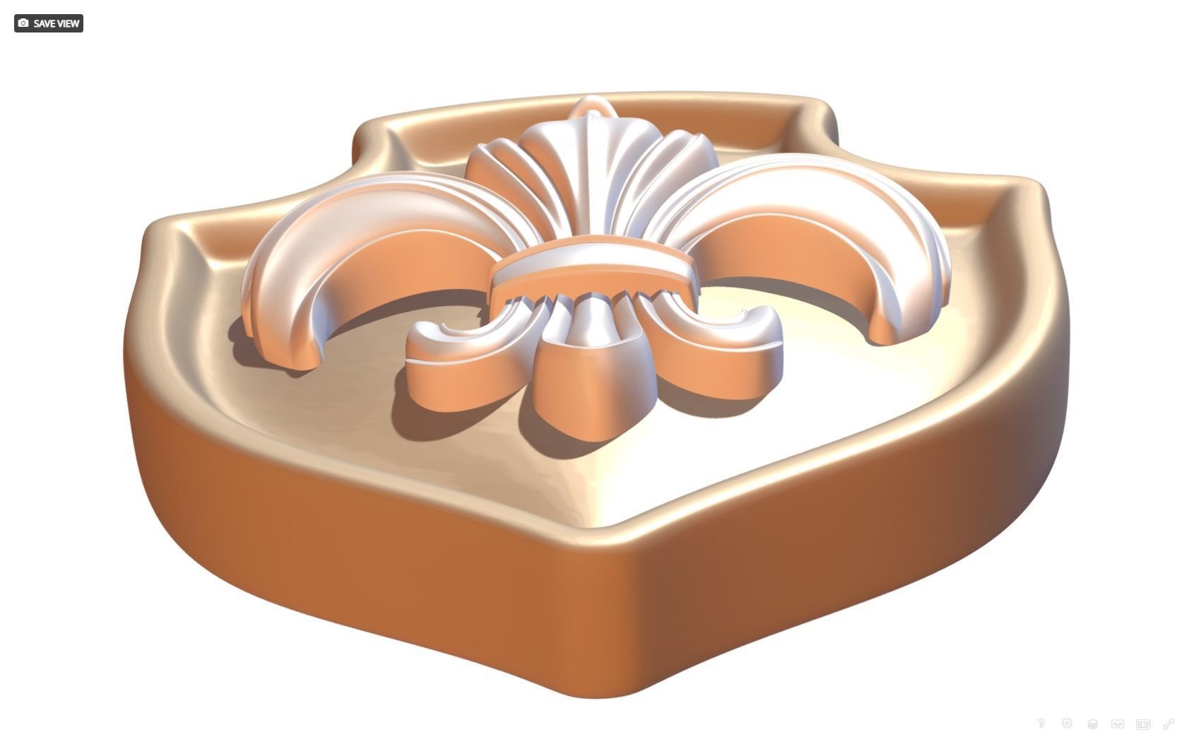 Brooch Shield Fleur de lis 3D print model_15