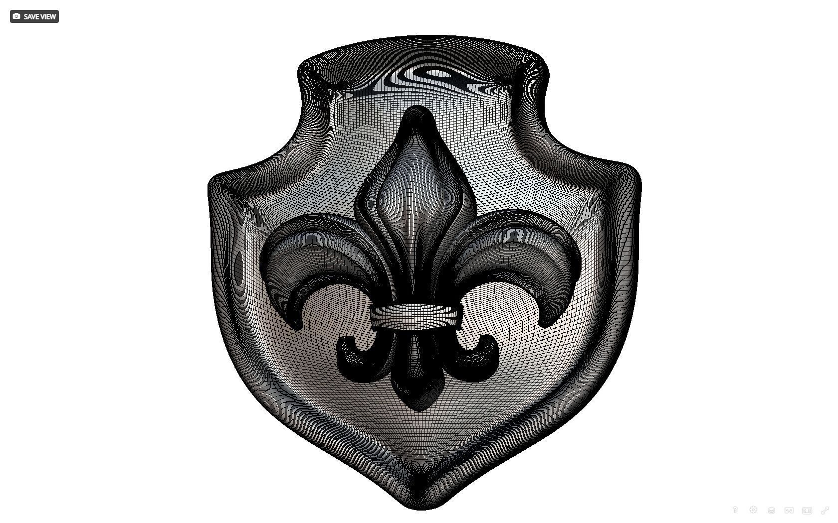Brooch Shield Fleur de lis 3D print model_24