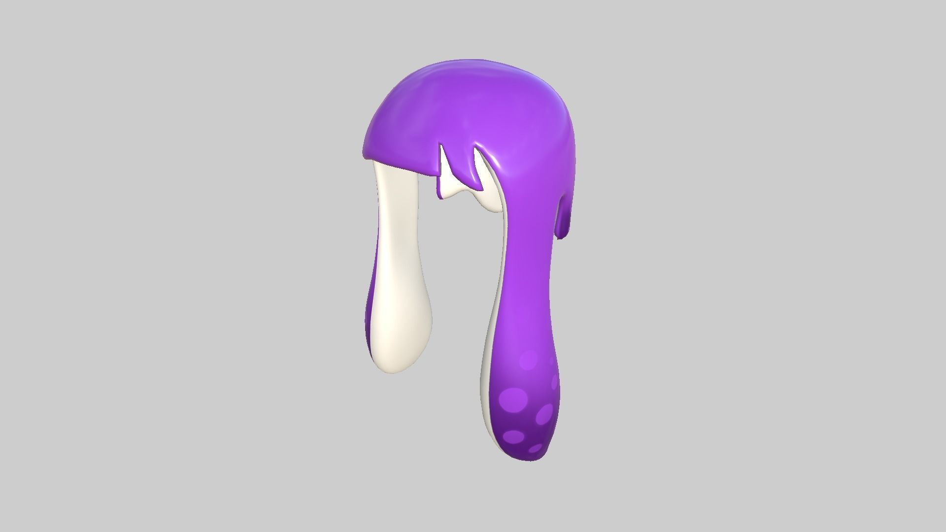 Inkling Hair 04 Purple - Splatoon Character Design Low-poly 3D model_4
