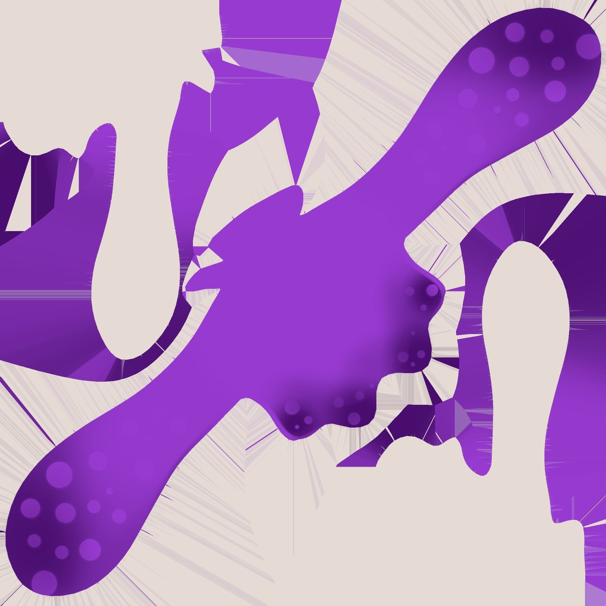 Inkling Hair 04 Purple - Splatoon Character Design Low-poly 3D model_18