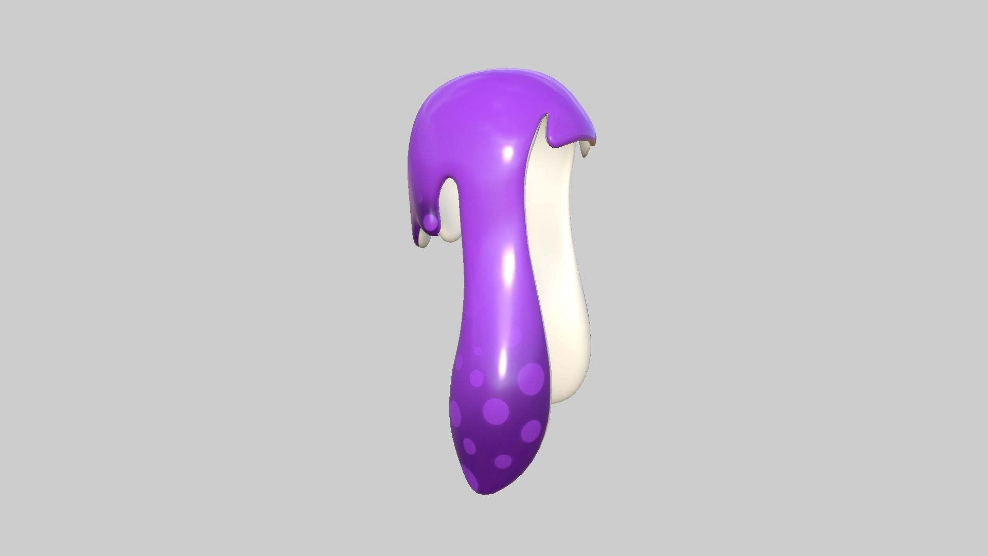 Inkling Hair 04 Purple - Splatoon Character Design Low-poly 3D model_2