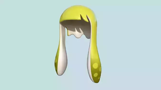 Inkling Hair 06 Yellow - Splatoon Character Design