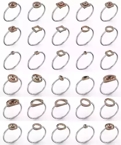 30 ring soliter bezel woman 