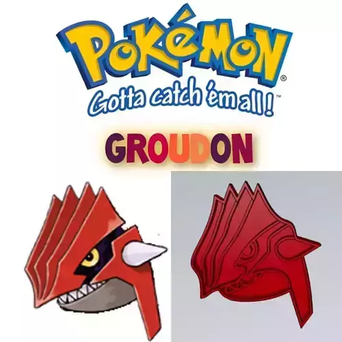Amazing Pokemon Groudon Cookie Cutter Stamp Cake Decorating  3D model